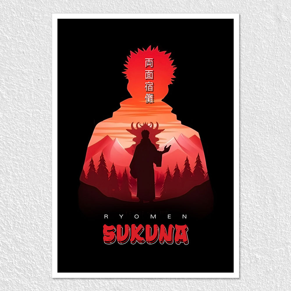 Fomo Store Posters Anime Ryomen Sukuna Silhouette