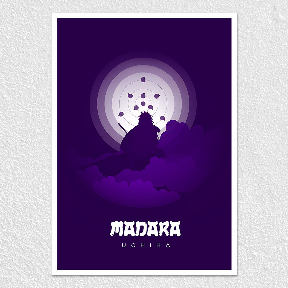 Fomo Store Posters Anime Uchiha Madara's Violet Silhouette