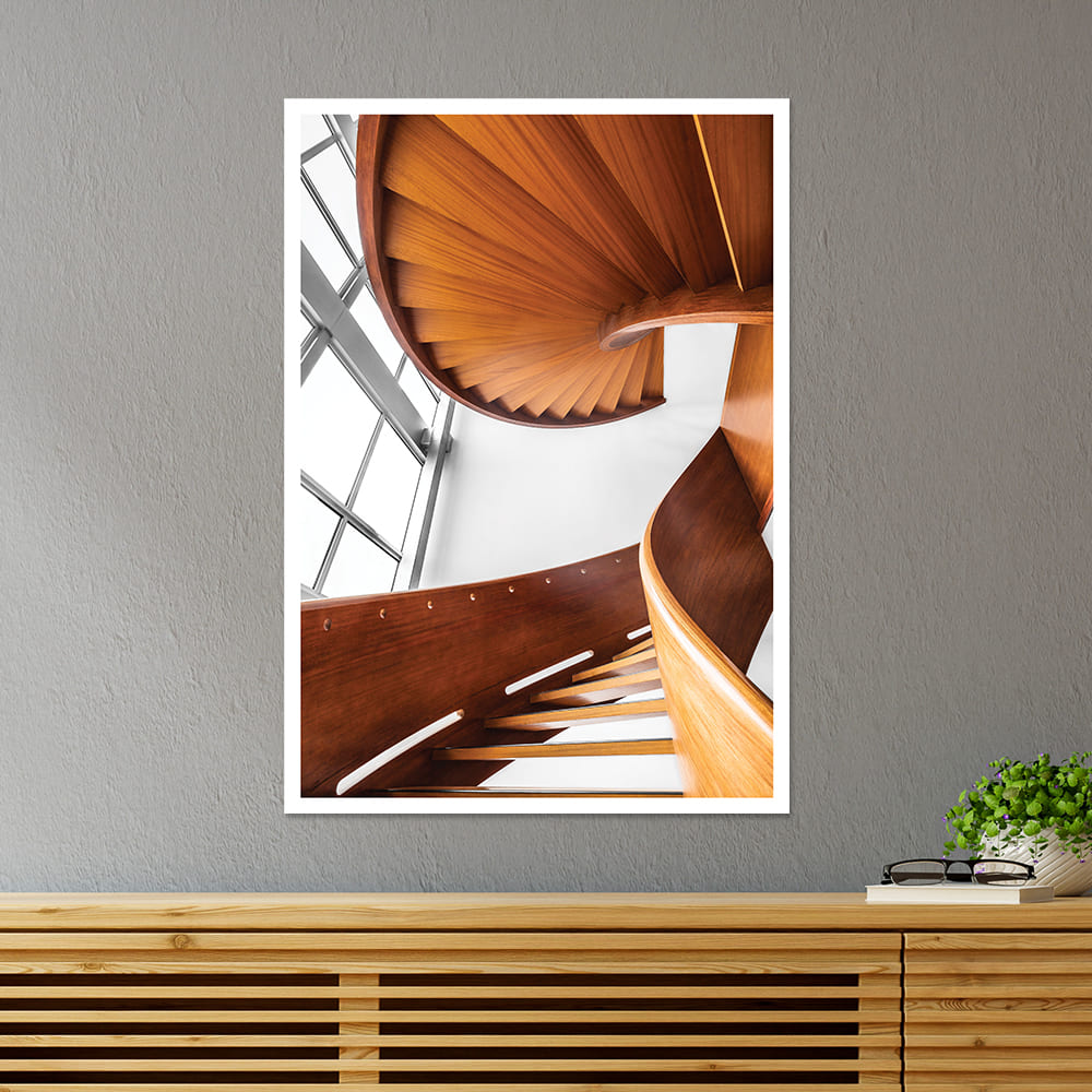 Brown Spiral Architecture Poster