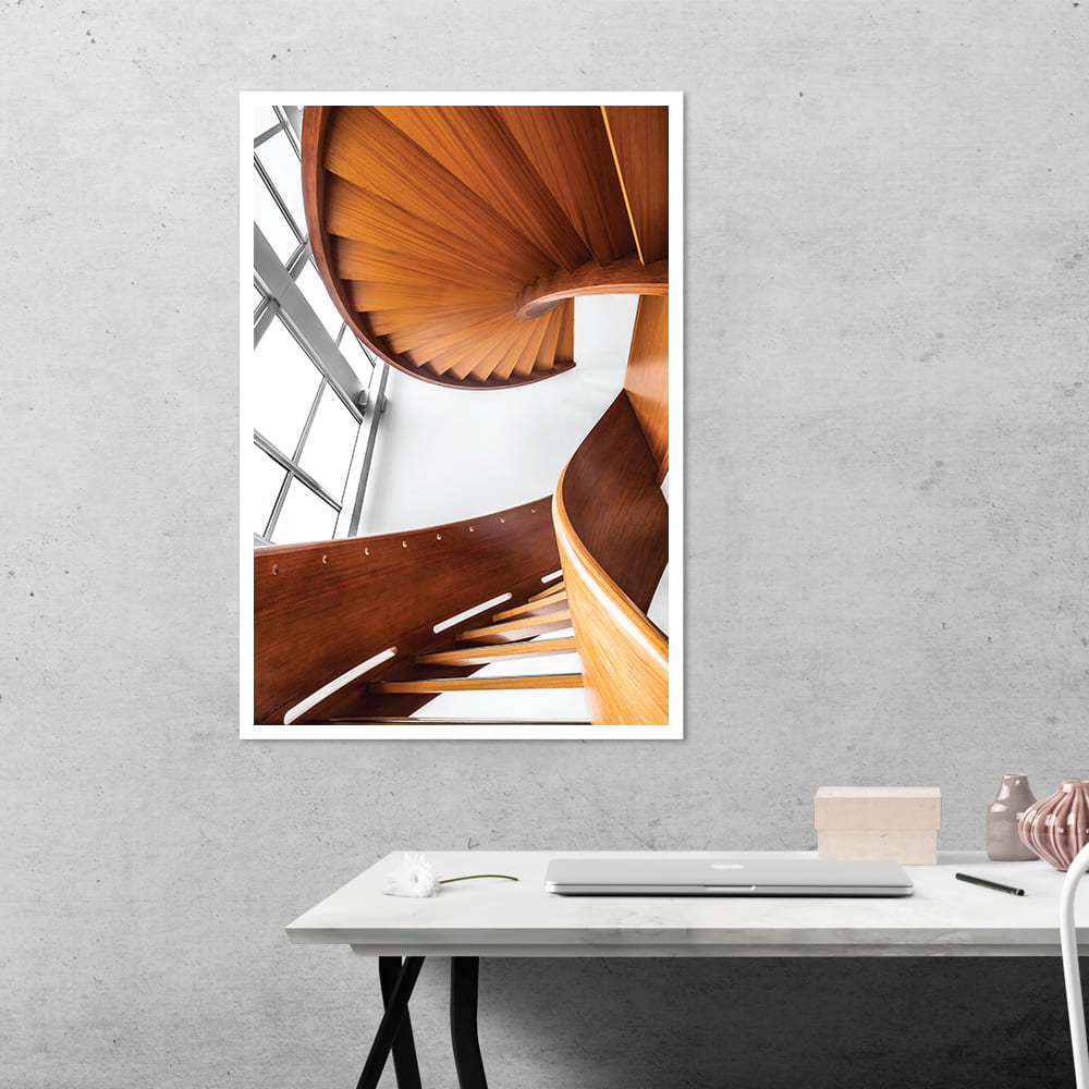 Brown Spiral Architecture Poster