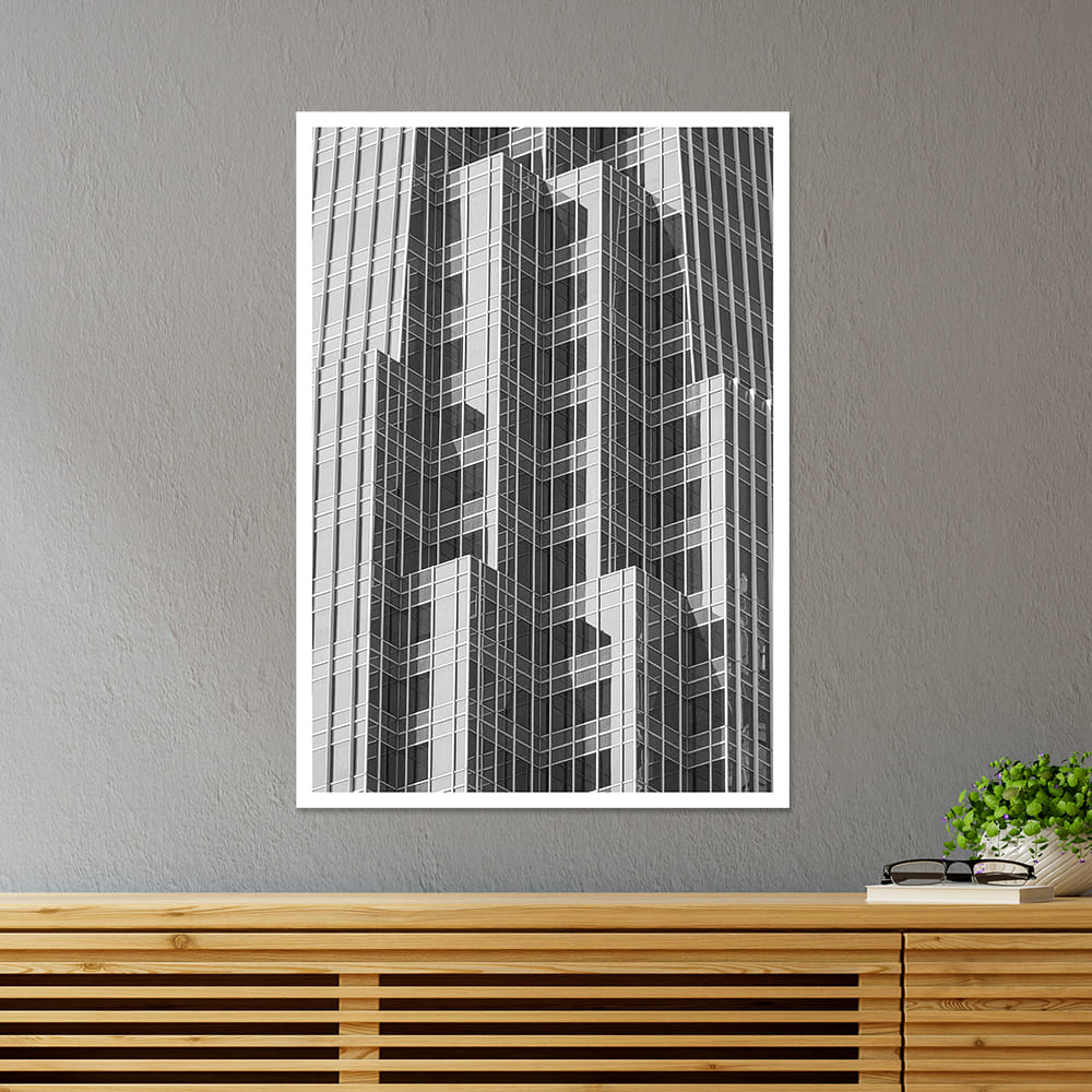 Façade of Glass Architecture Poster