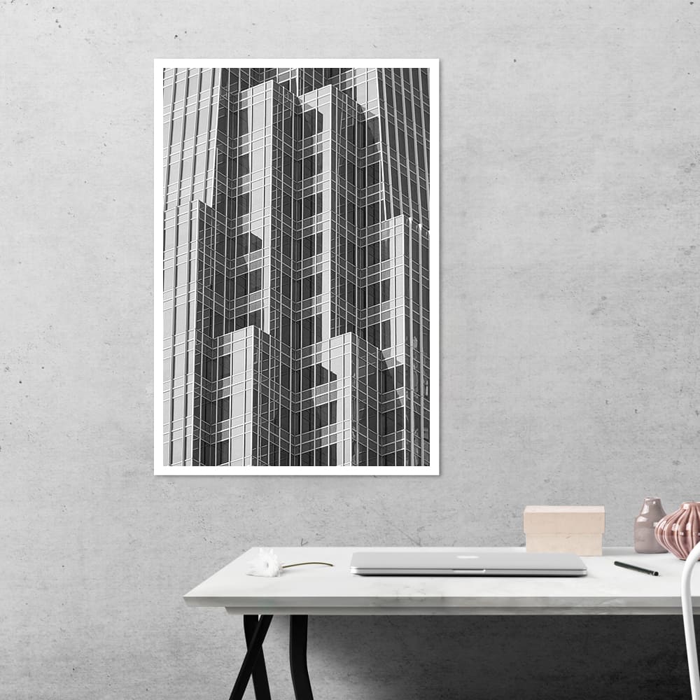 Façade of Glass Architecture Poster