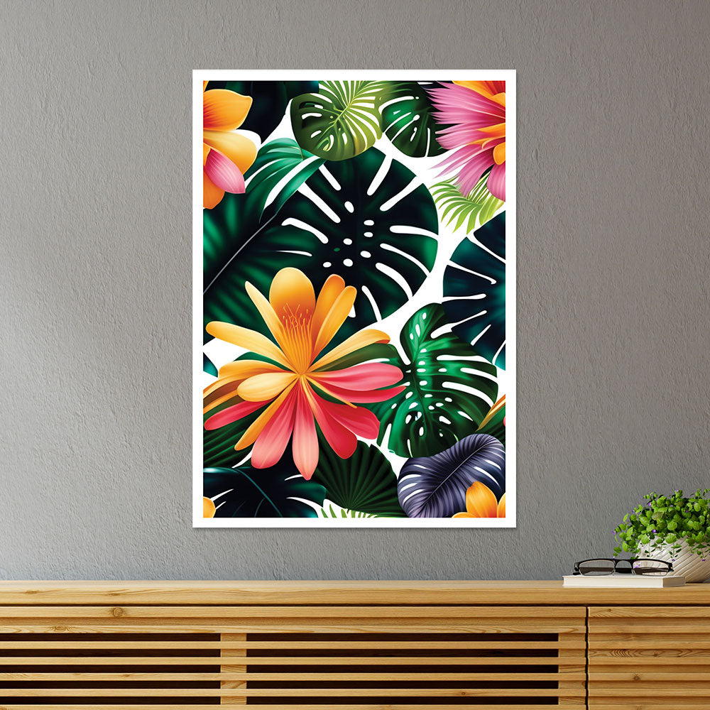 Coloful Big Florals Botanical Poster