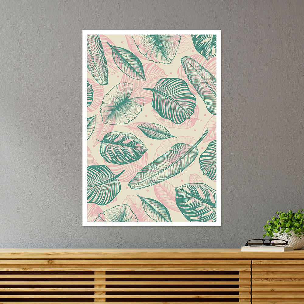 Leaves Outline Botanical Poster
