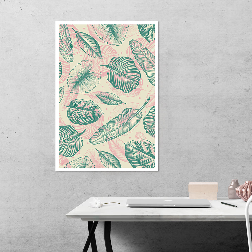 Leaves Outline Botanical Poster