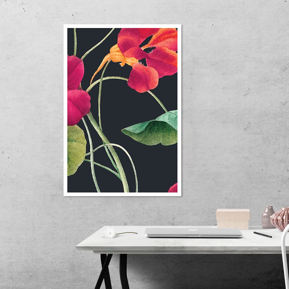 Monks Cress Flower Botanical Poster