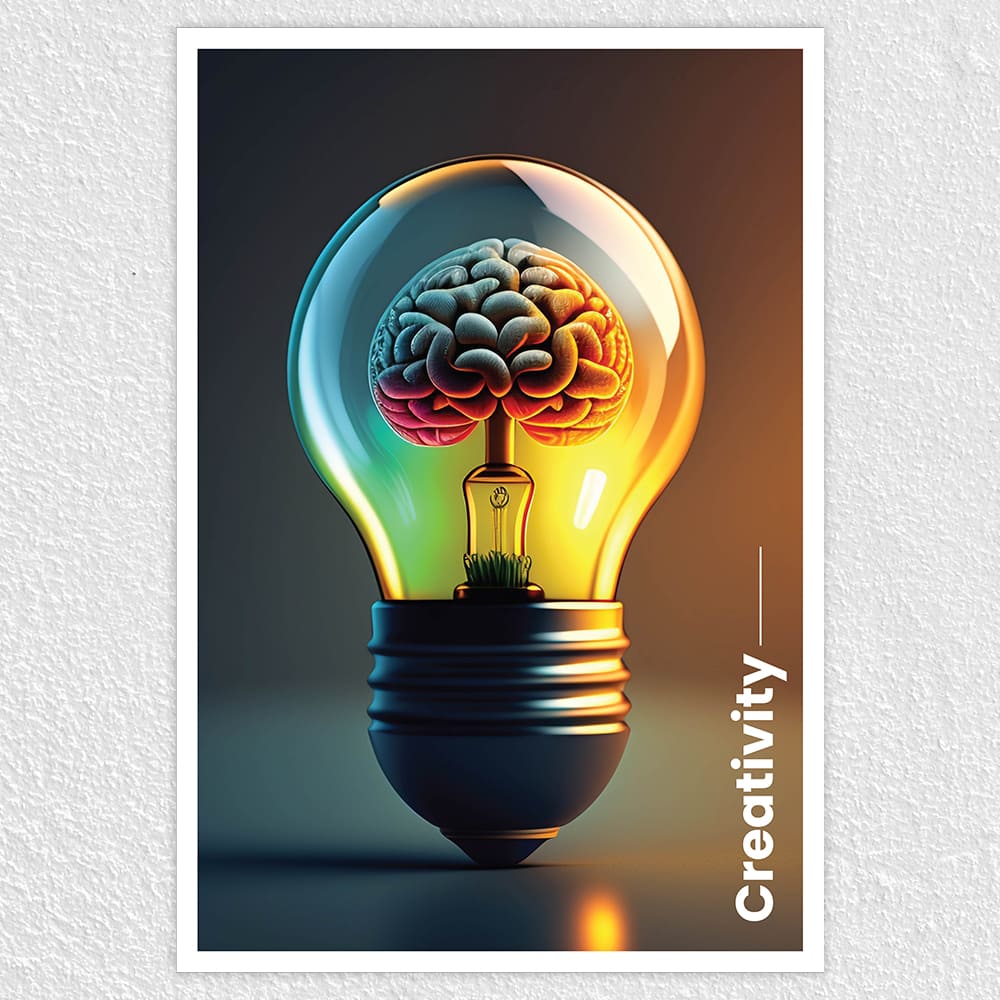 Fomo Store Posters Motivational Creativity Bulb