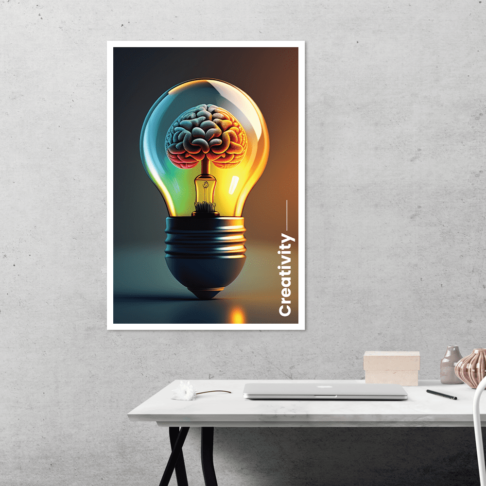 Creativity Bulb Motivational Poster