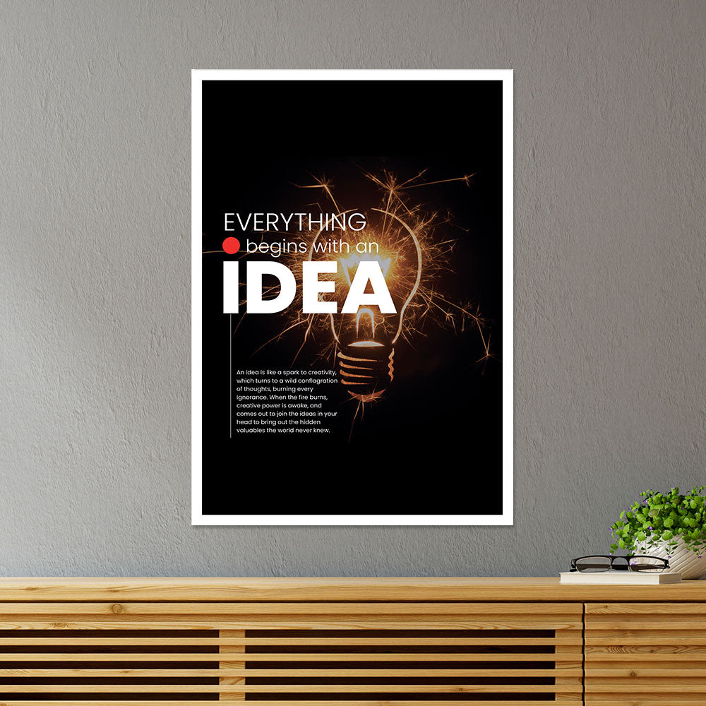 Everything Begins with an Idea Motivational Poster