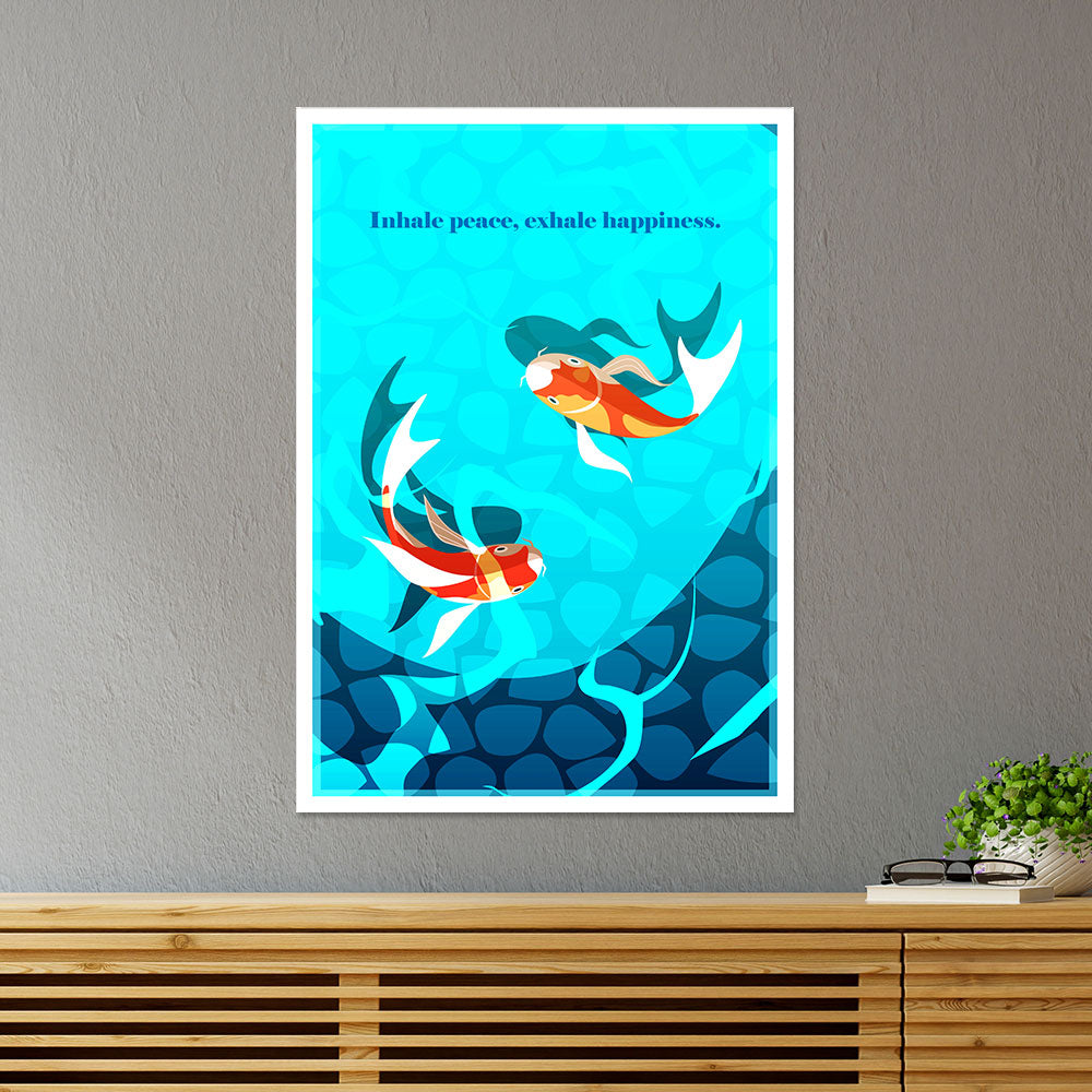 Inhale Peace Exhale Happiness Motivational Poster