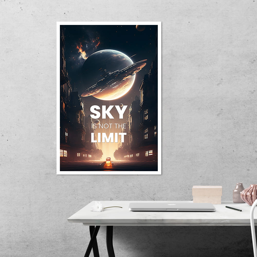 Sky is not the limit Motivational Poster