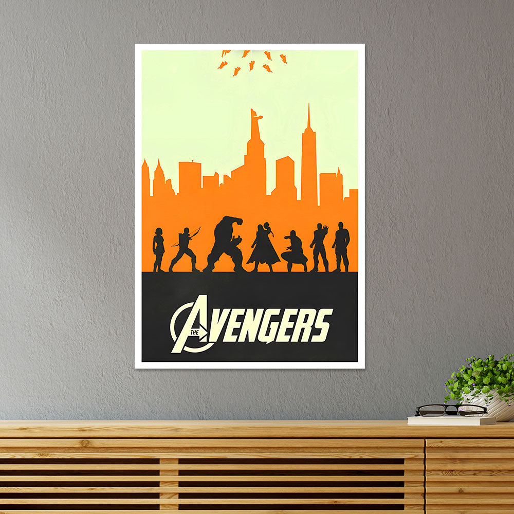 Avengers in City Movies Poster