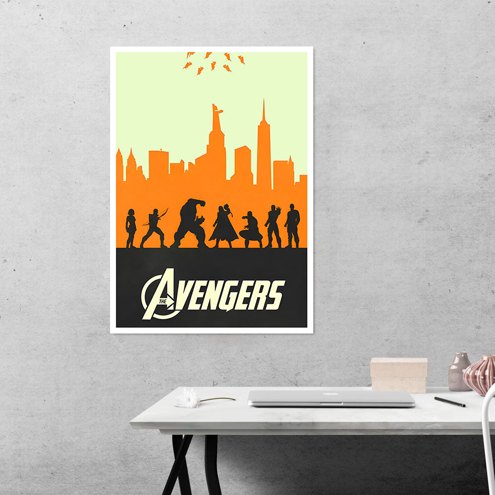 Avengers in City Movies Poster