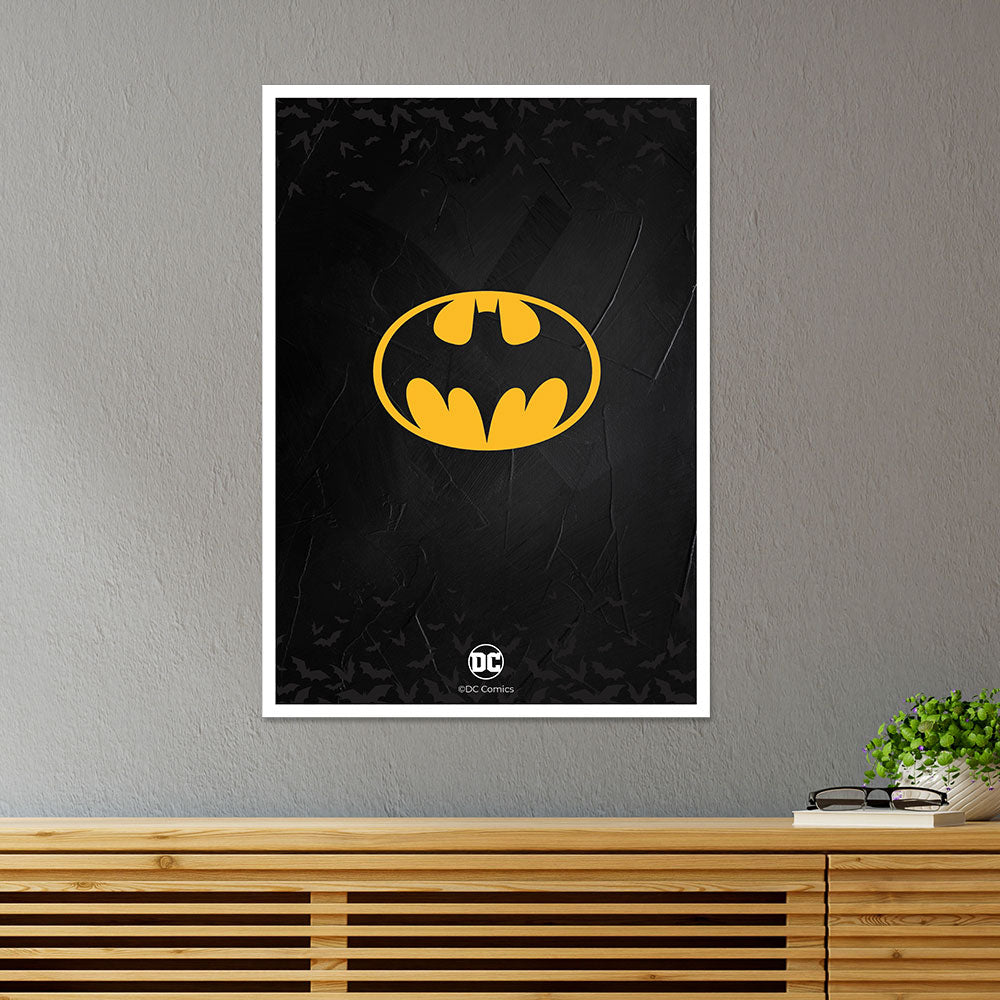 Batman Logo in Yellow Movies Poster