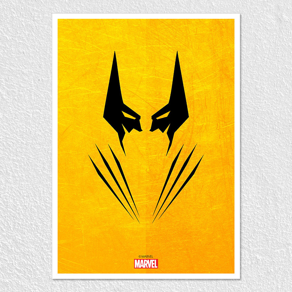 Wolverine Minimal Yellow - Iconic Hero Poster