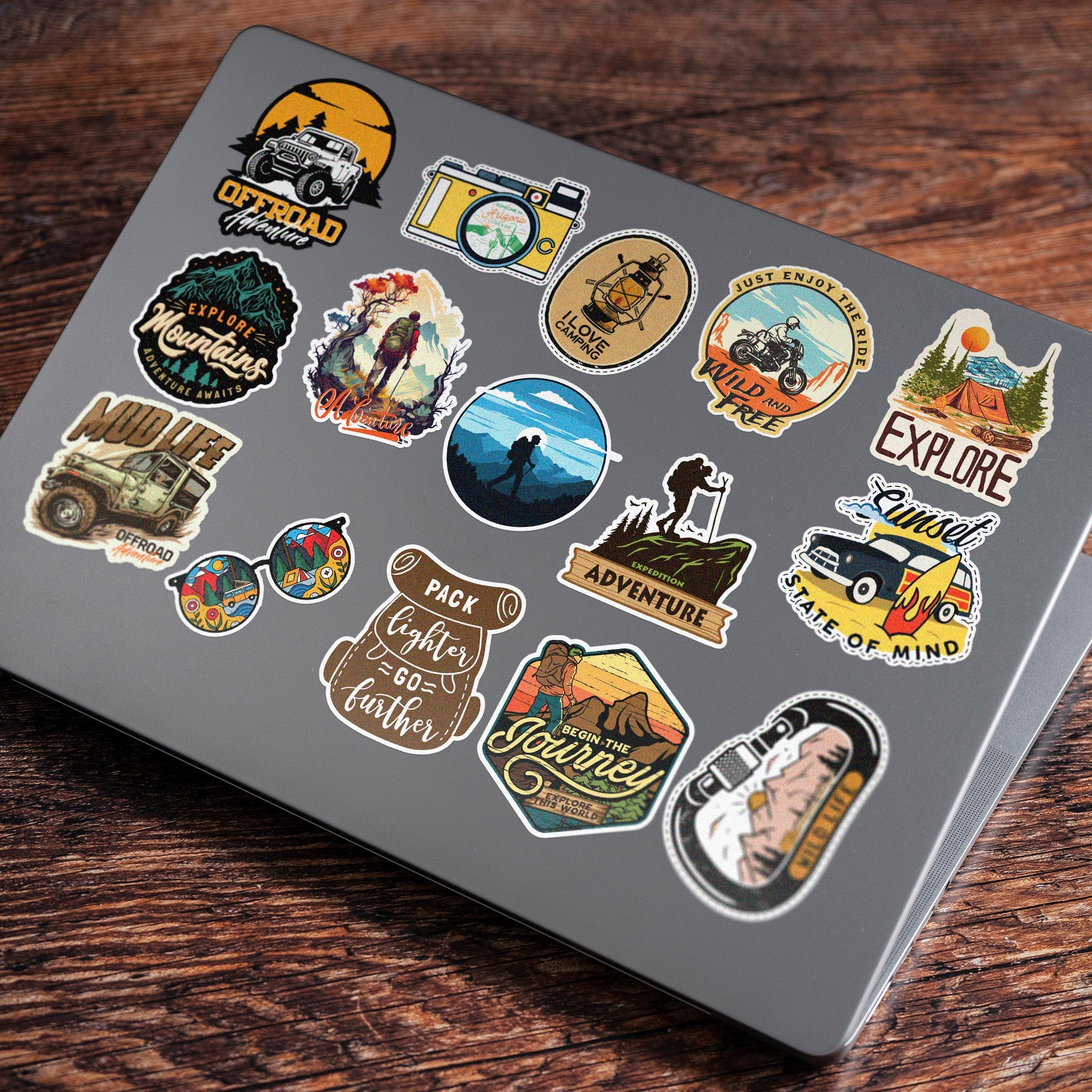 15 Travel Stickers in Pack 1