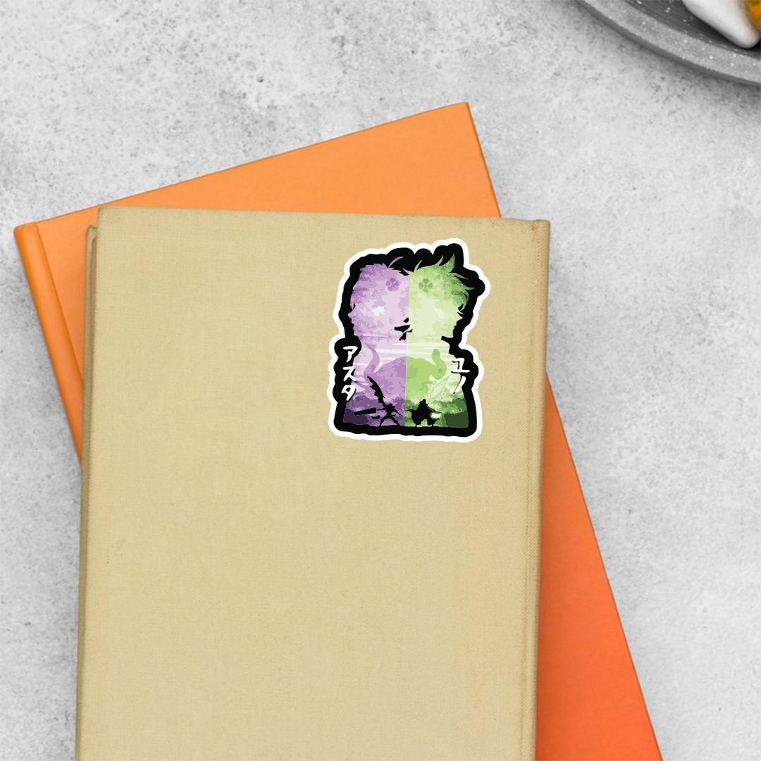 Asta & Yuno Silhouette Anime Stickers