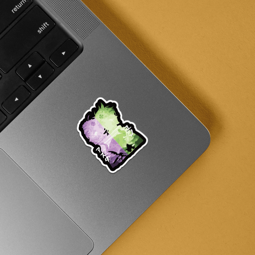 Asta & Yuno Silhouette Anime Stickers