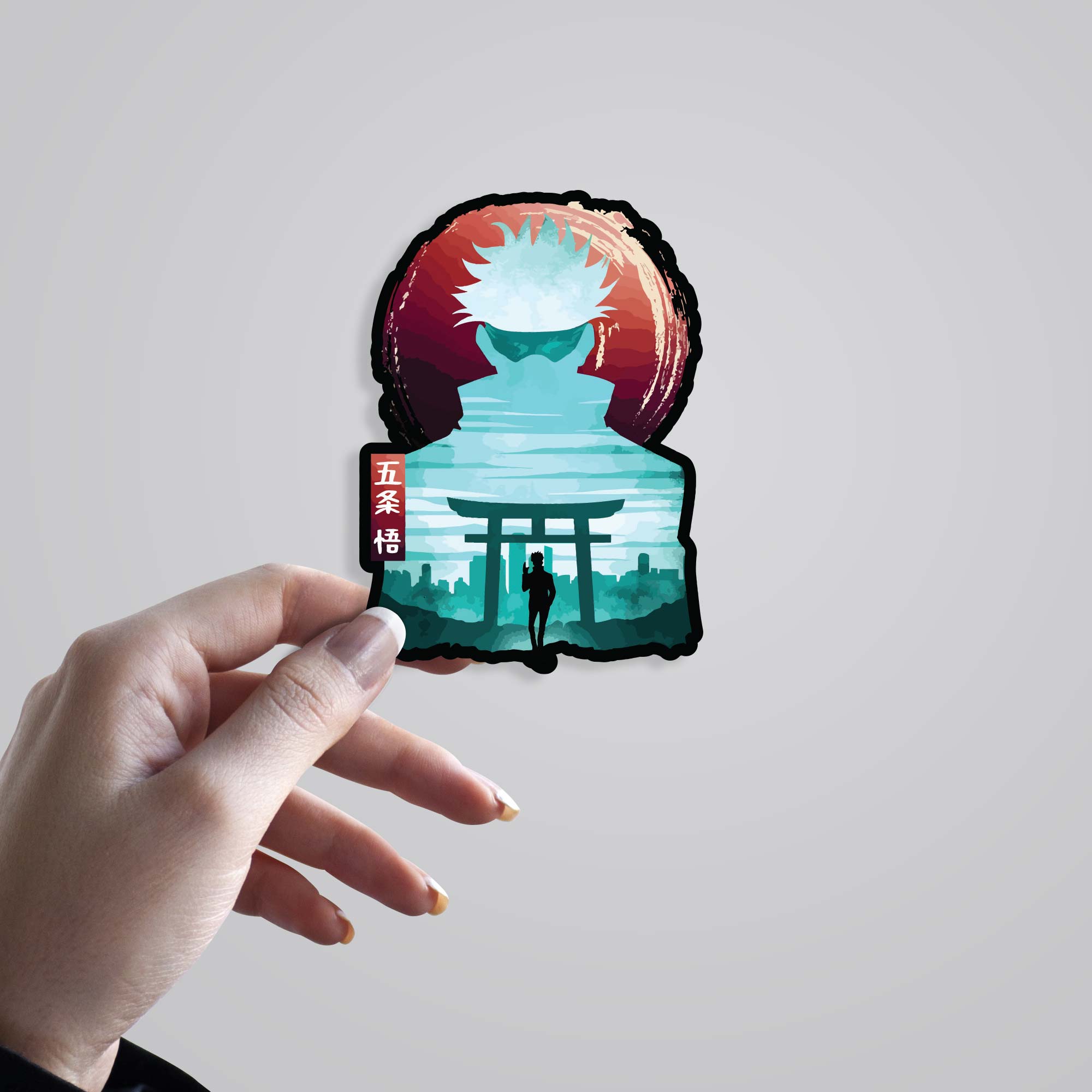 Gojo Satoru Silhouette Anime Stickers