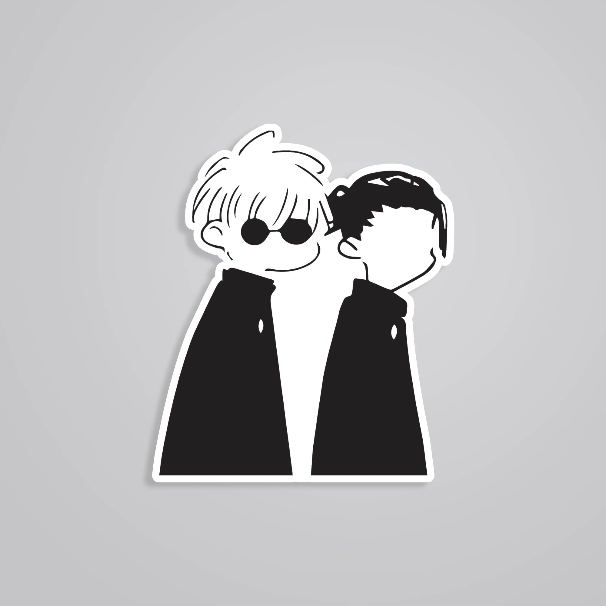 Fomo Store Stickers Anime Gojo and Geto in Black