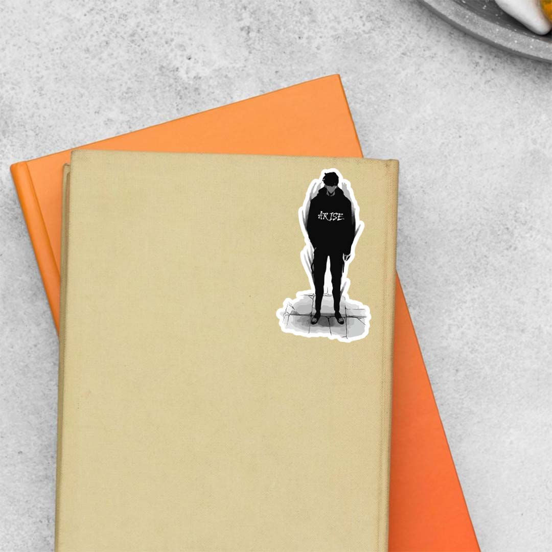 Jin Woo in BW Anime Stickers