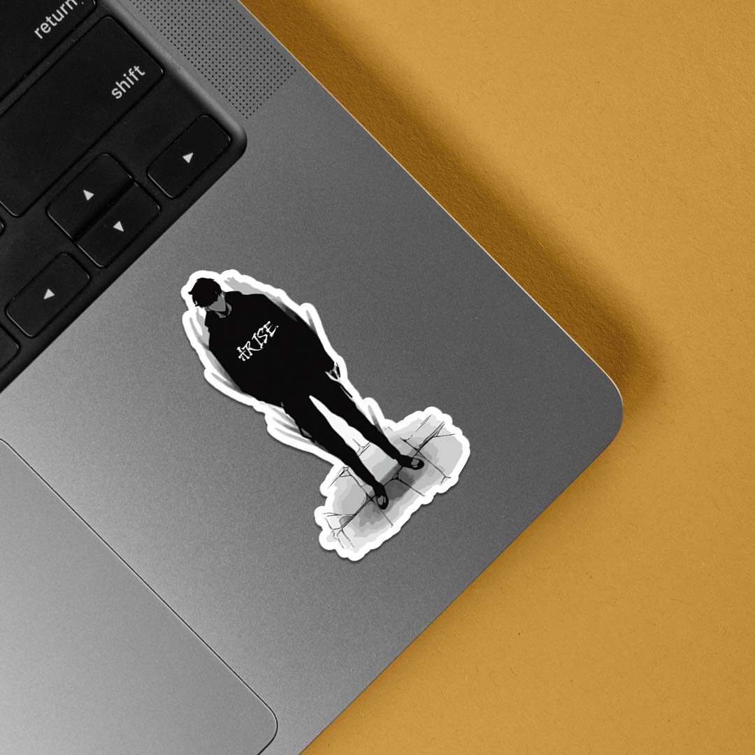 Jin Woo in BW Anime Stickers