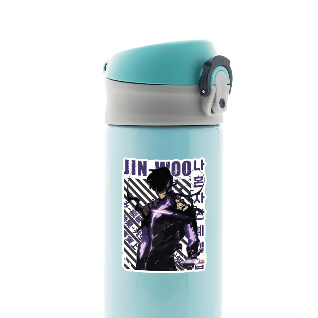 Jin Woo in Purple Anime Stickers