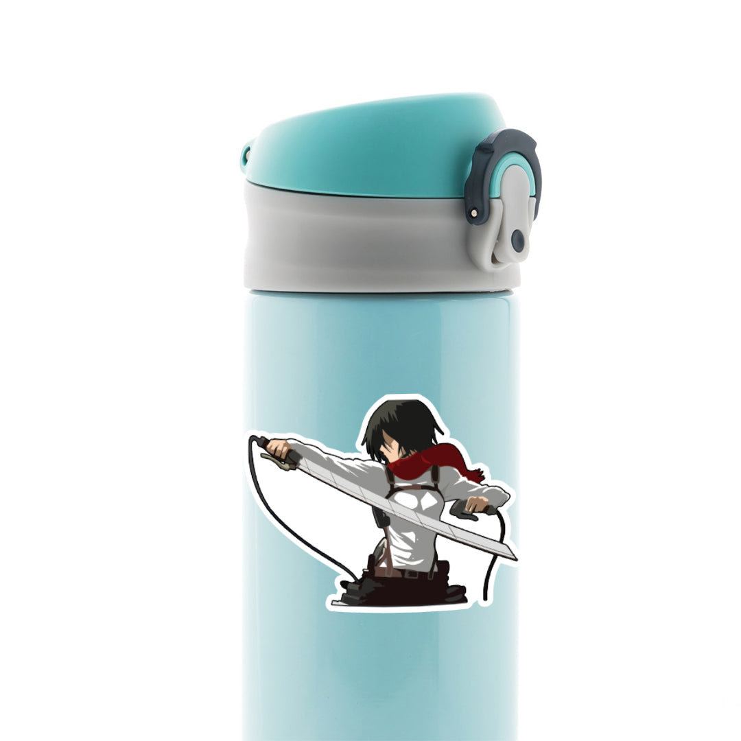 Mikasa in Action Aot Anime Stickers