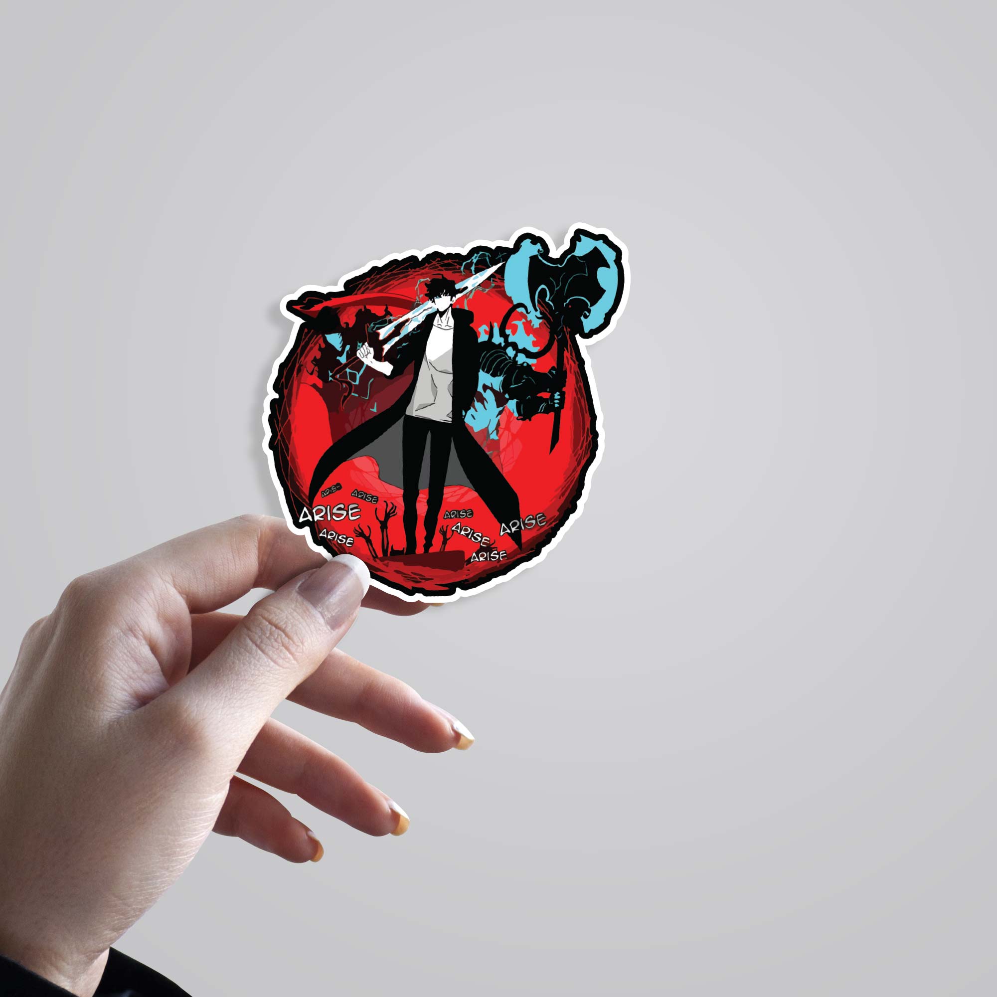 Sung Jin Woo Shadow Monarch Anime Stickers