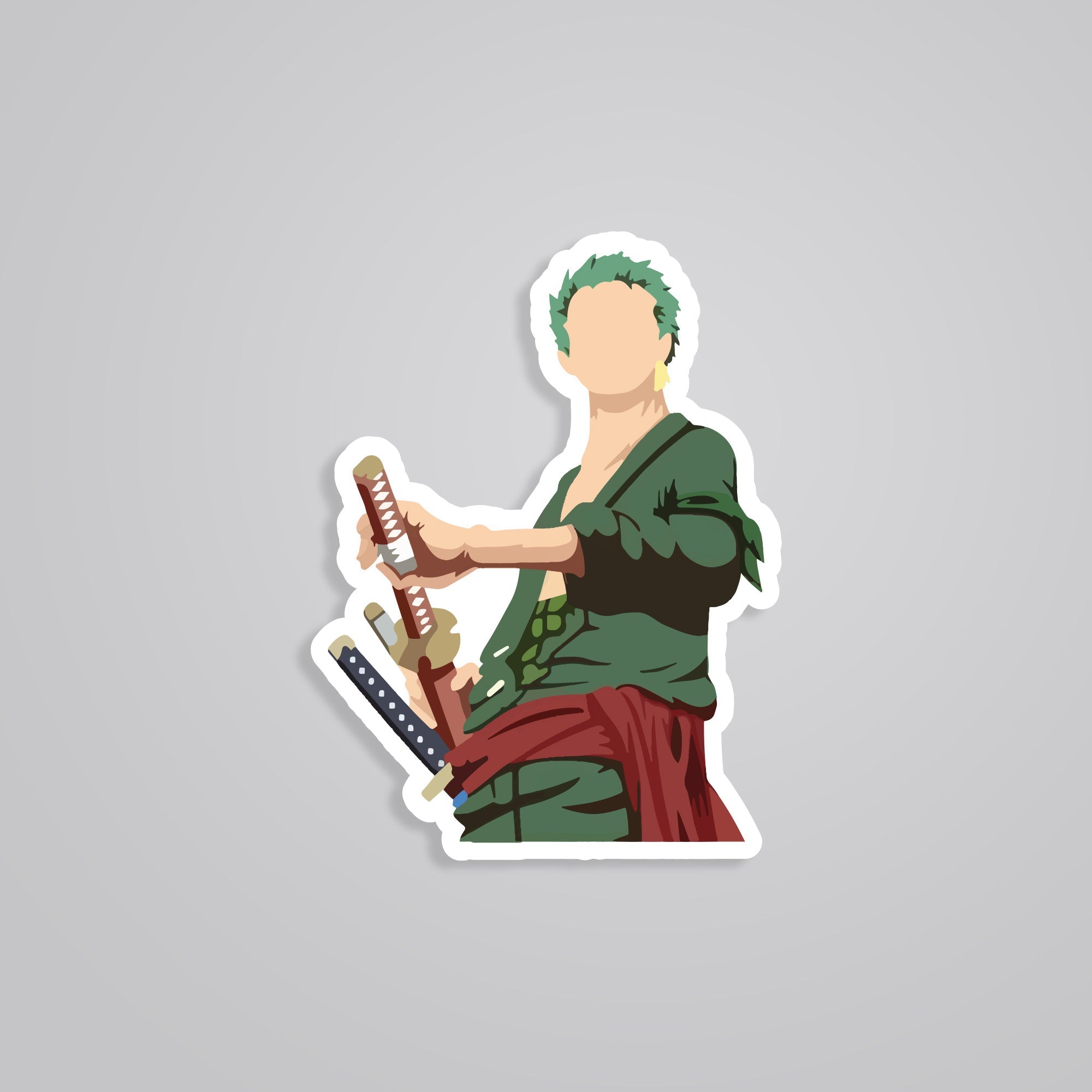 Fomo Store Stickers Anime Zoro Minimalist