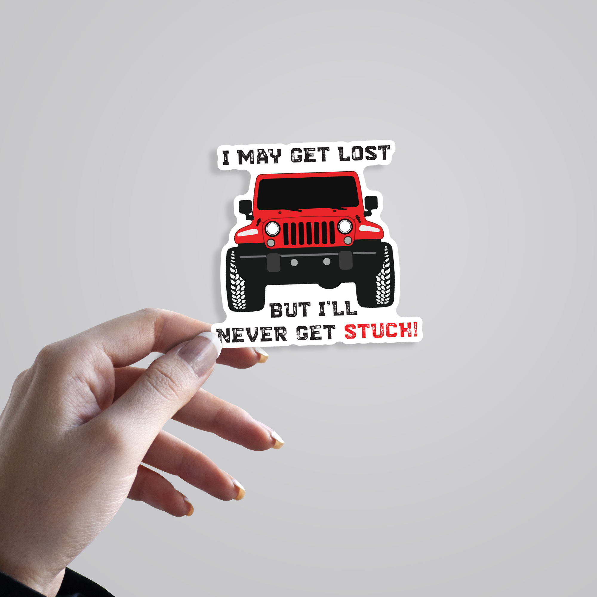 I may get Lost but I'll never get Stuck Cars & Bikes Stickers