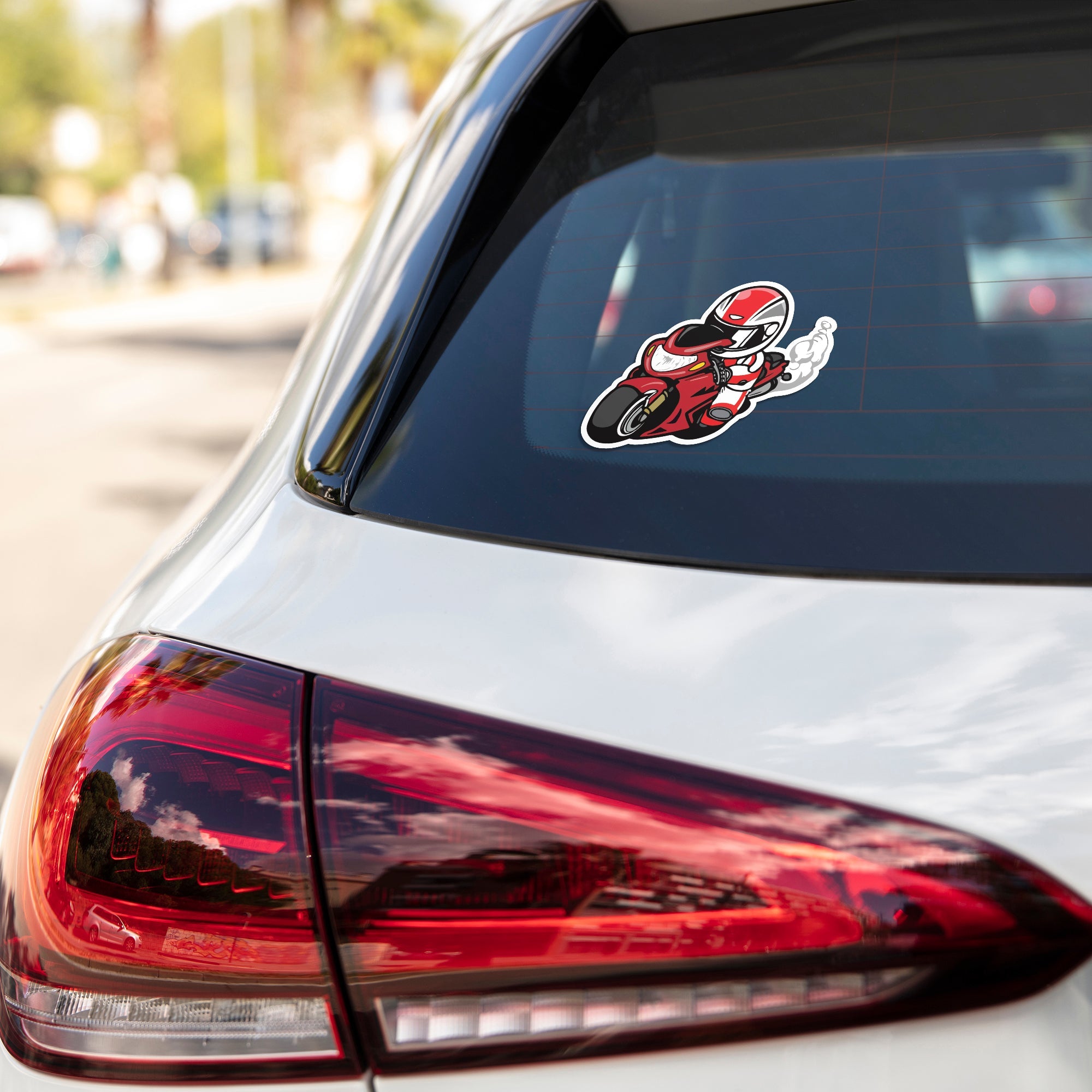 Red Bike Racer Cars & Bikes Stickers