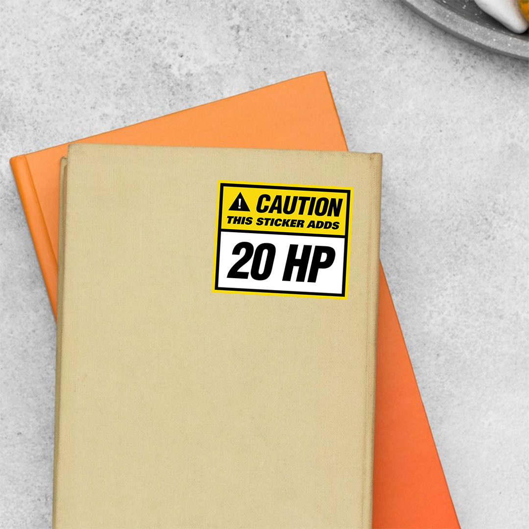 This Sticker Adds 20 HP Cars & Bikes Stickers