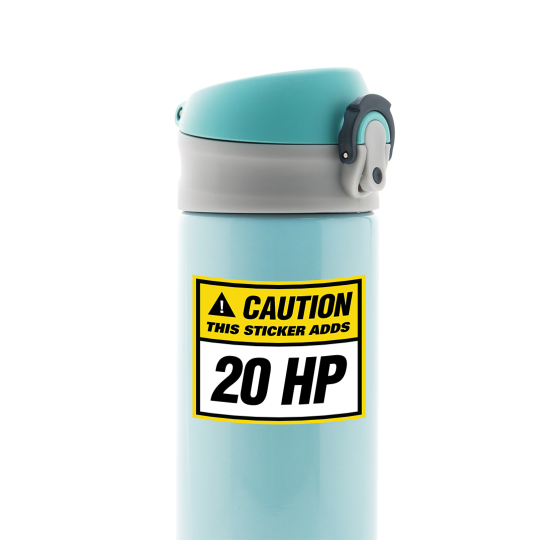 This Sticker Adds 20 HP Cars & Bikes Stickers
