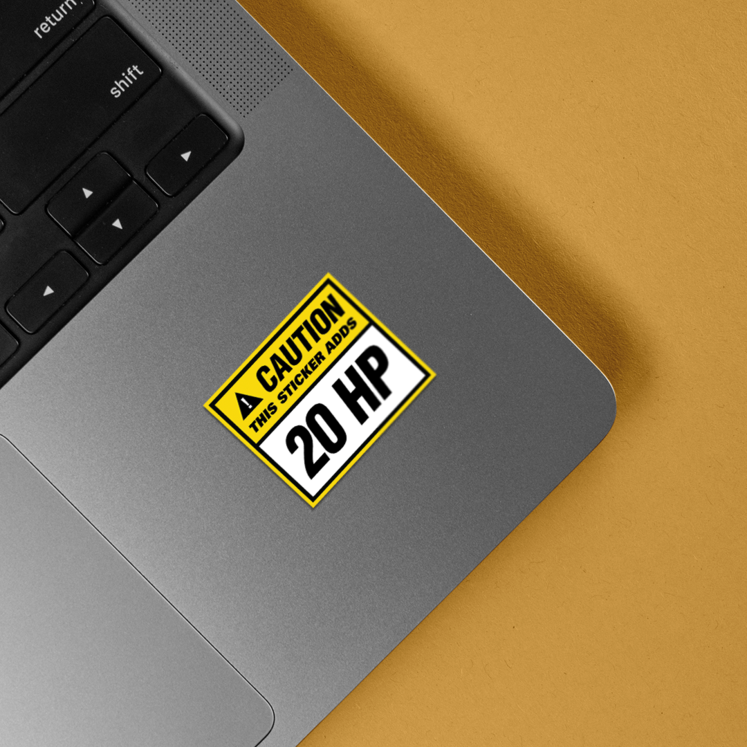 This Sticker Adds 20 HP Cars & Bikes Stickers