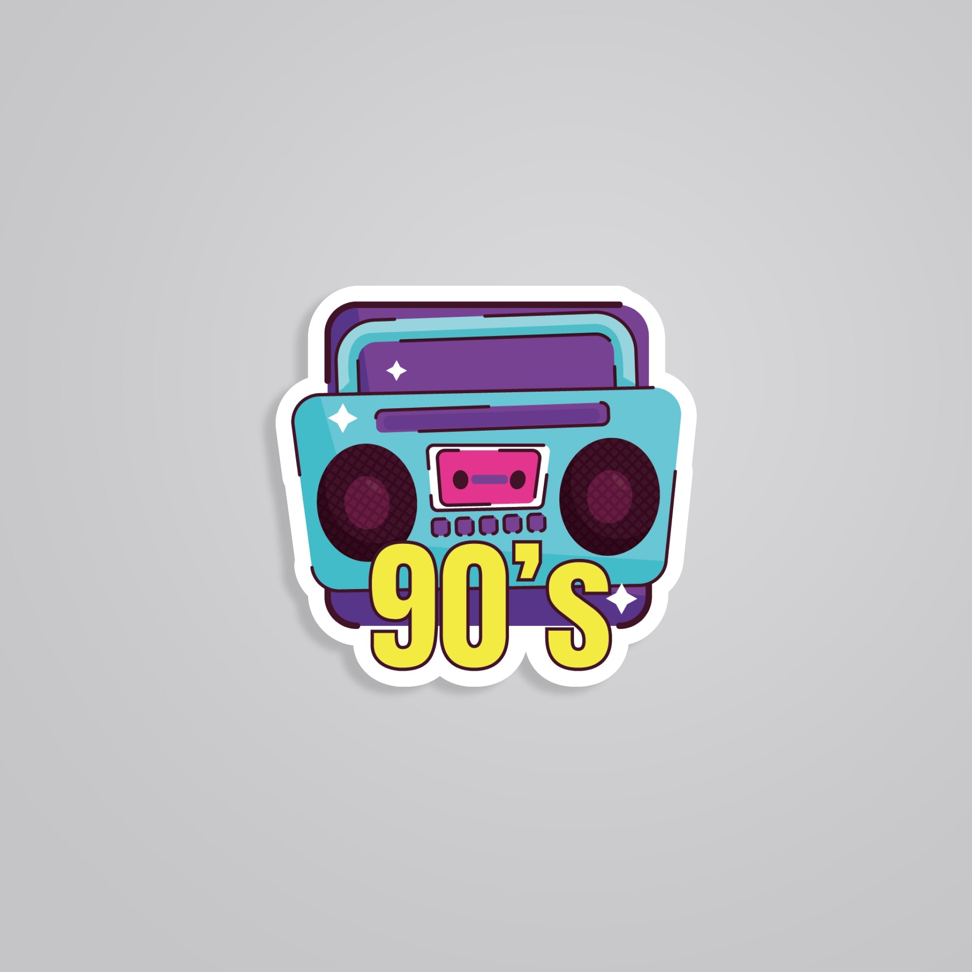 Fomo Store Stickers Casual 90's Retro Music Player