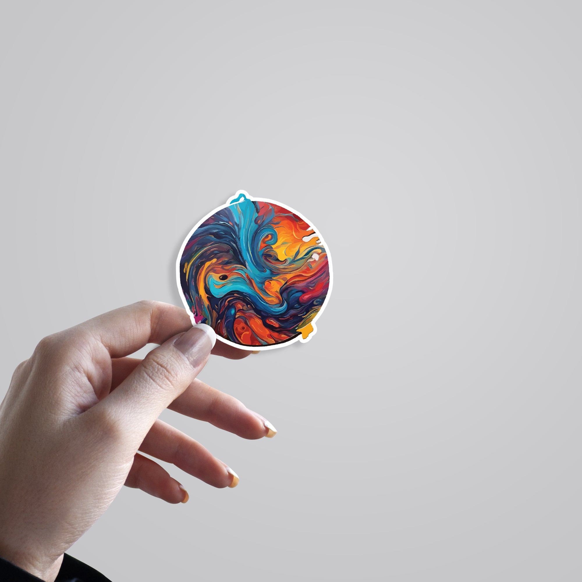 Abstract Colorful Art Casual Stickers