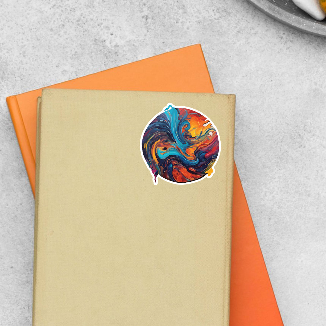 Abstract Colorful Art Casual Stickers