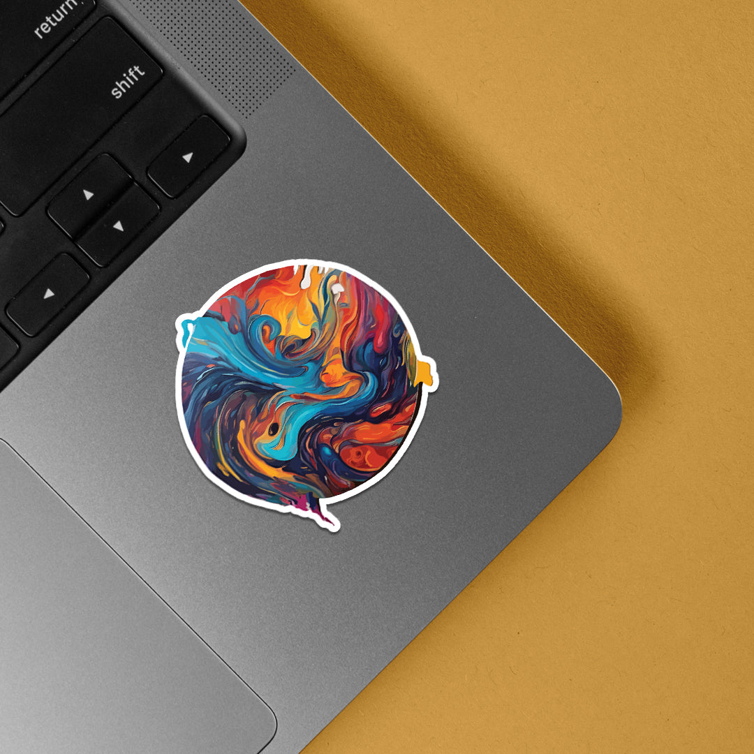 Abstract Colorful Art Casual Stickers