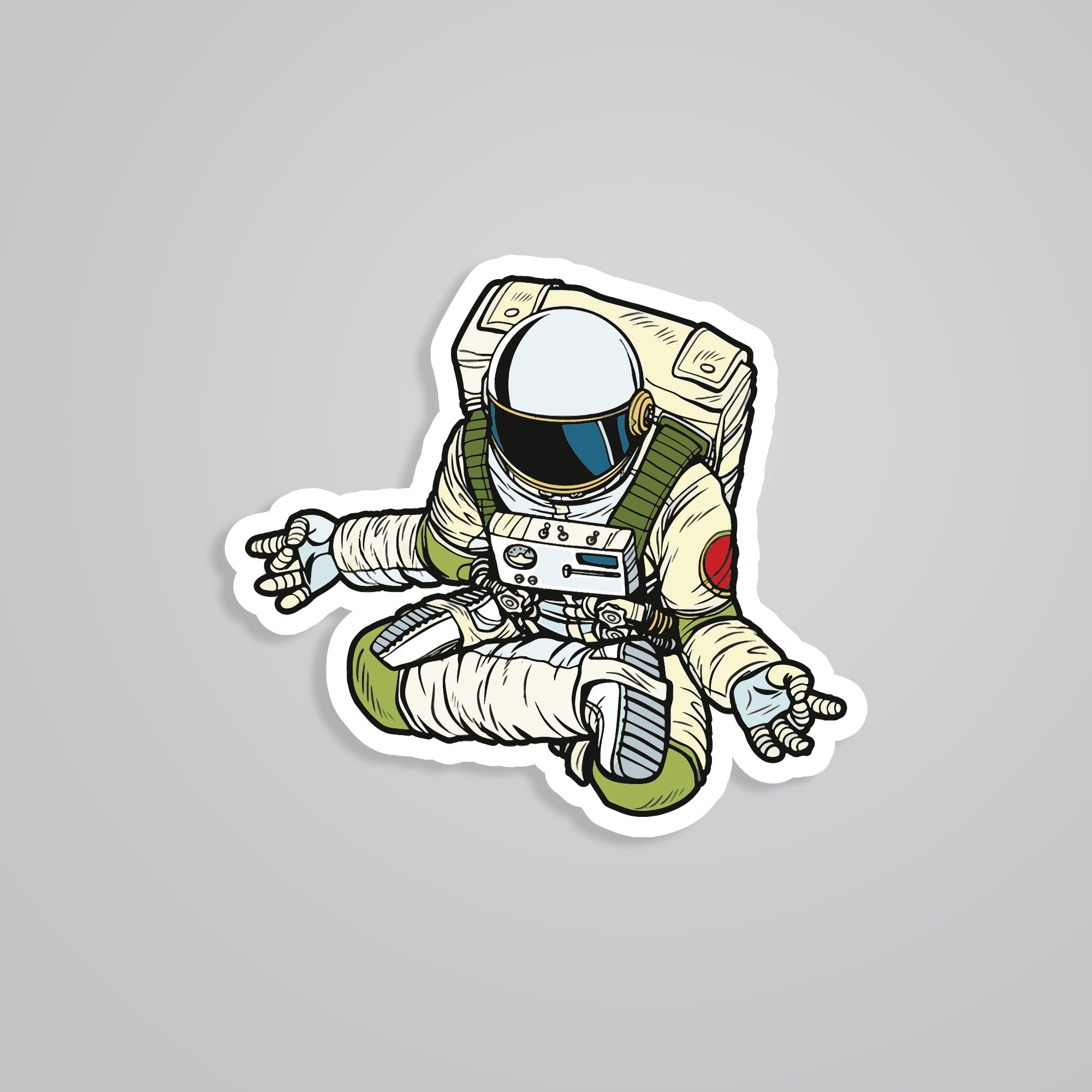 Fomo Store Stickers Casual Astronaut Meditating