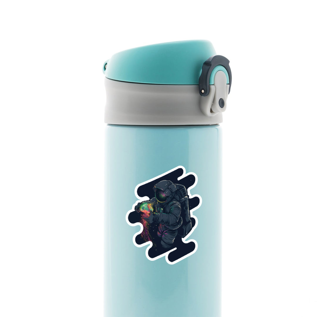 Astronaut with Jelly in Space Casual Stickers