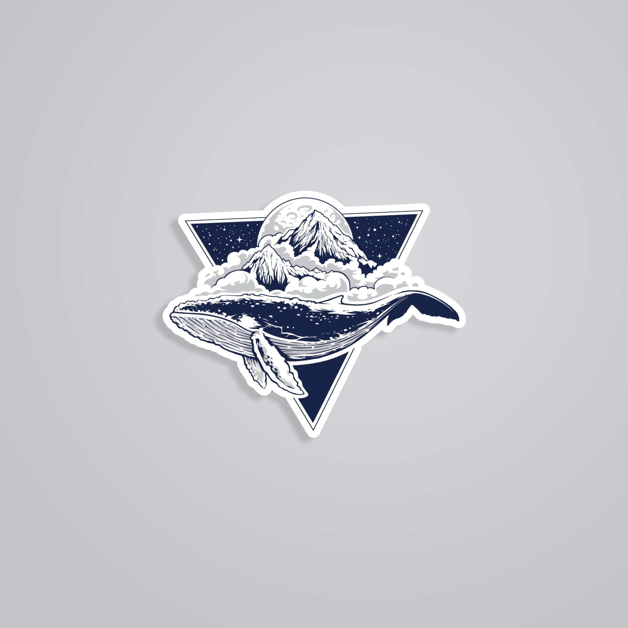 Fomo Store Stickers Casual Flying Whale Art
