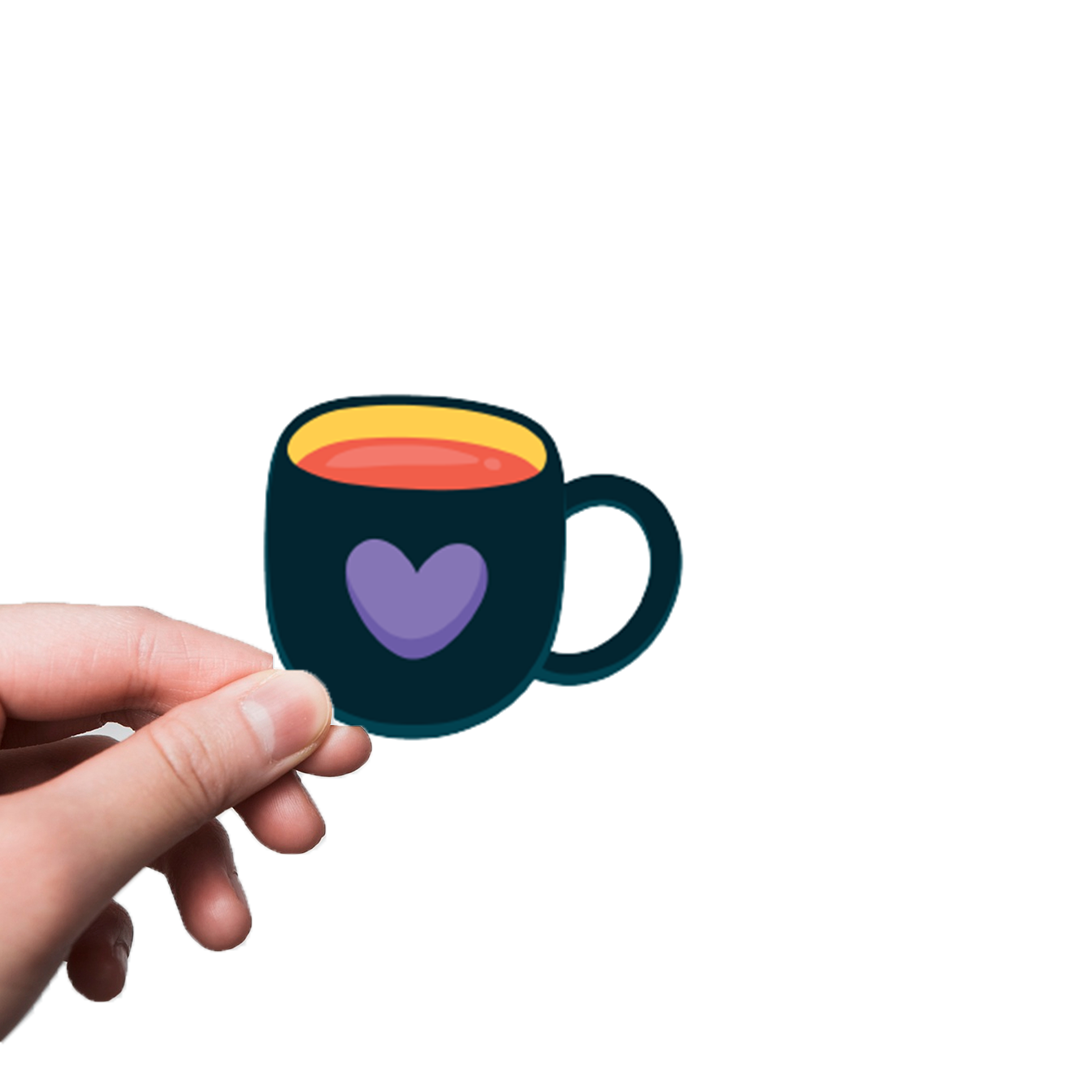 Fomo Store Stickers Casual Heart Cup