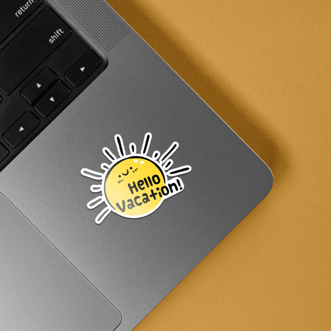 Hello Vacation Travels Stickers