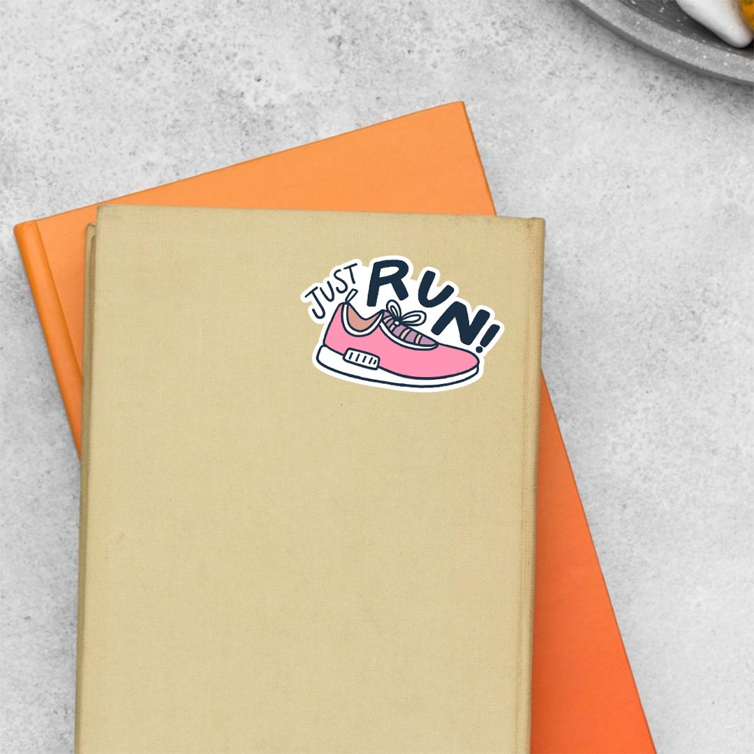 Just Run Casual Stickers