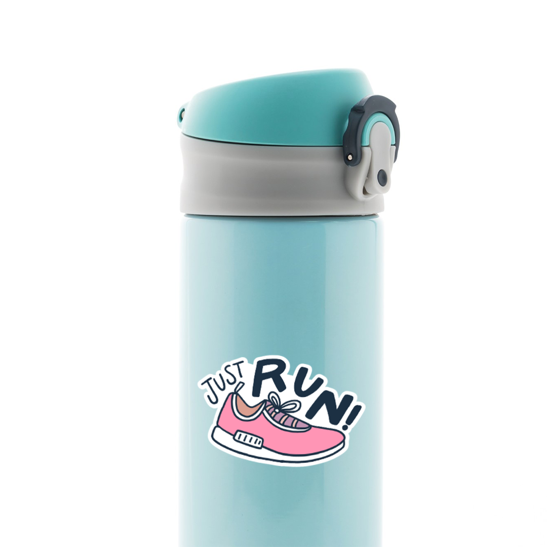 Just Run Casual Stickers