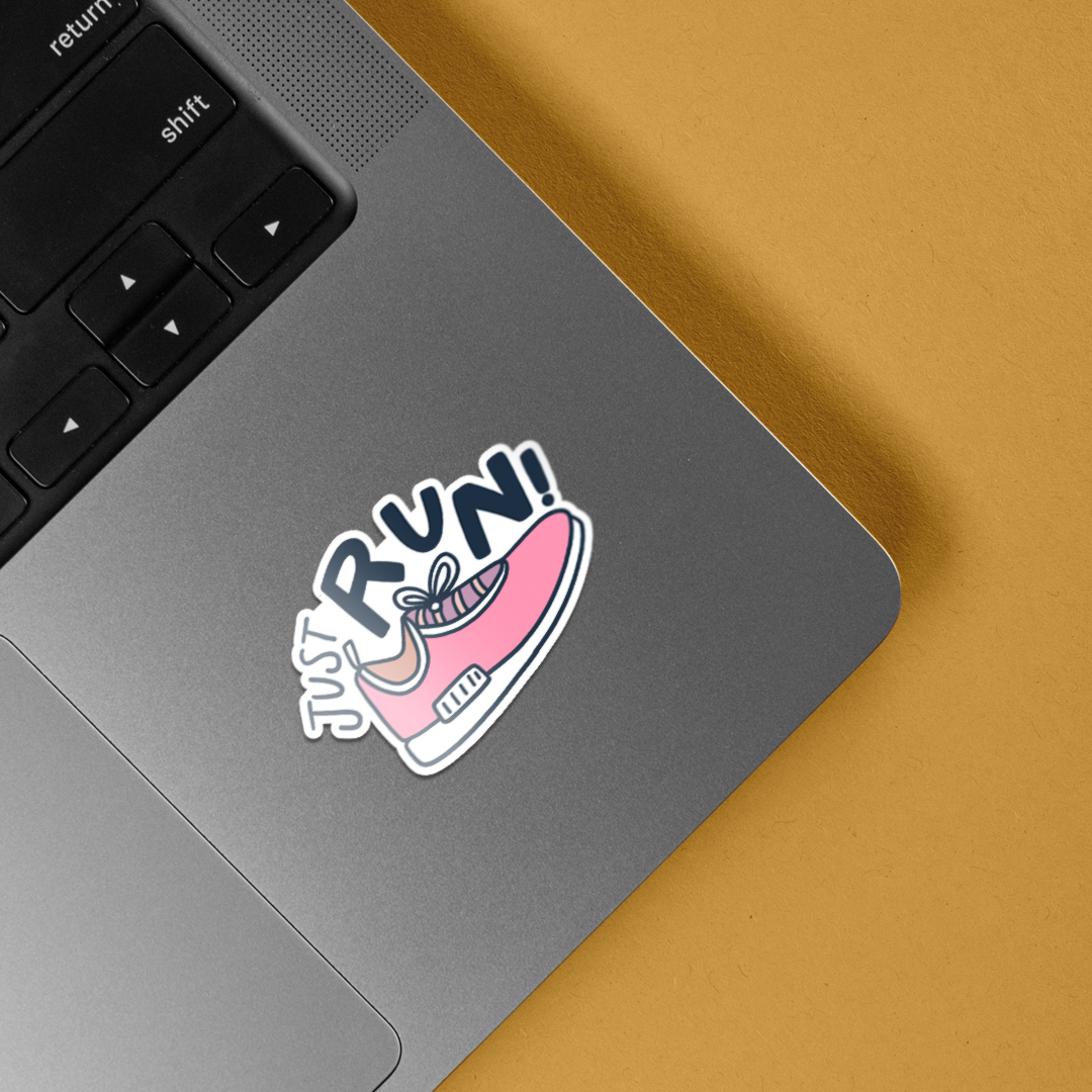 Just Run Casual Stickers