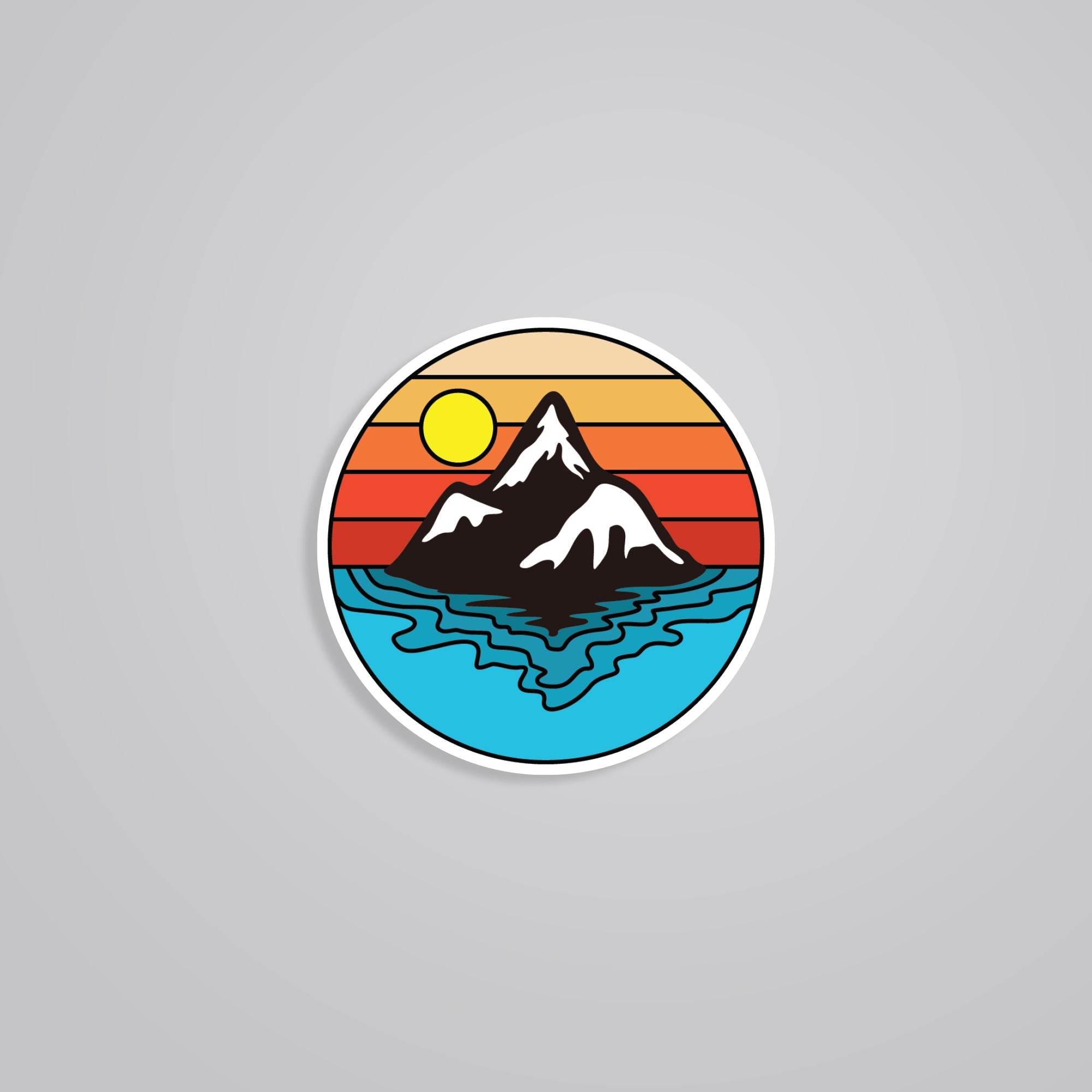 Fomo Store Stickers Casual Mountain in Retro Style