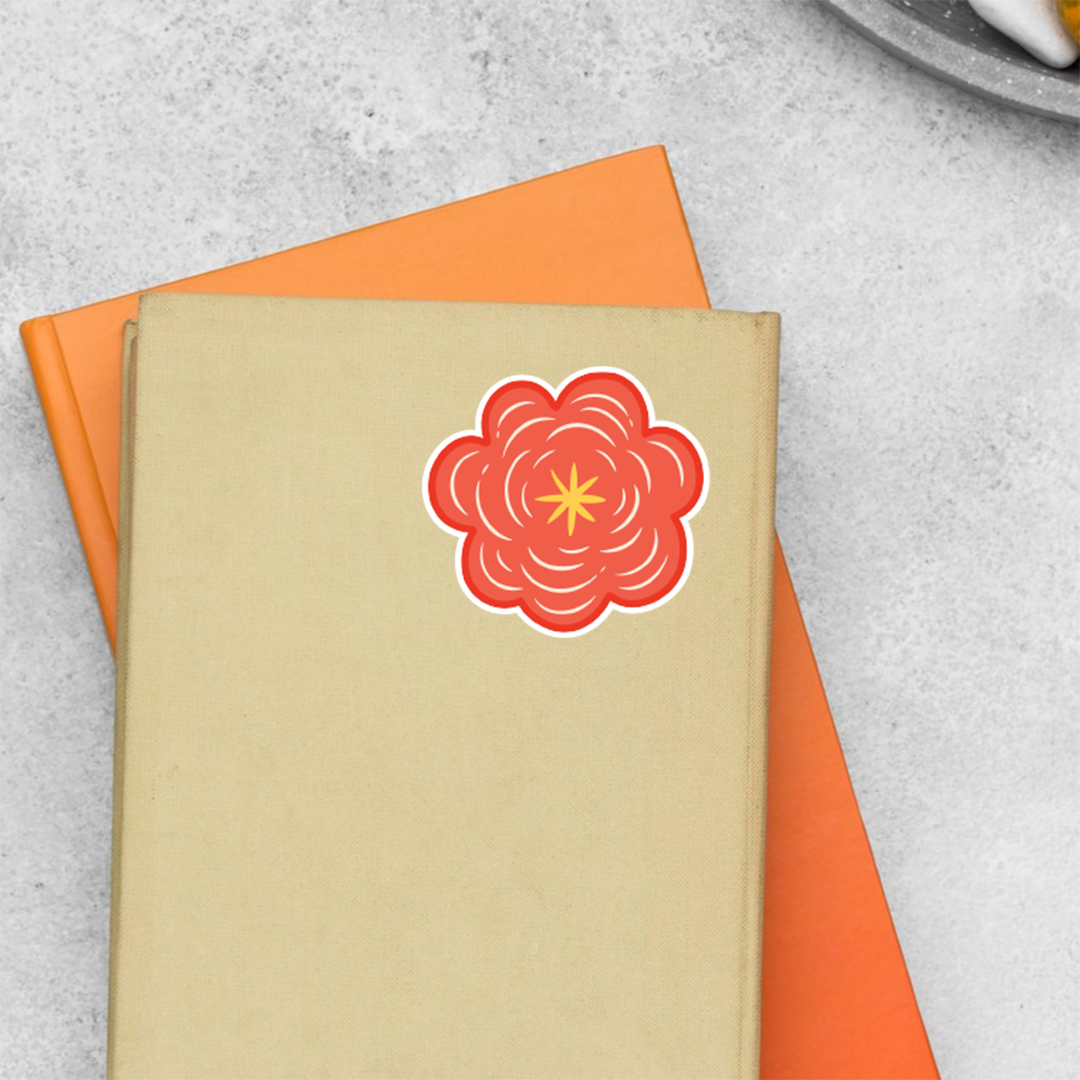 Pink Flower Casual Stickers