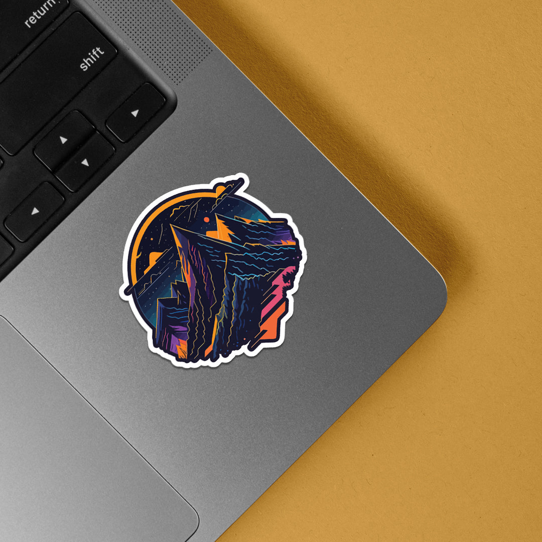 Radiant Moutainscape Casual Stickers
